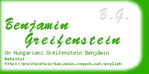 benjamin greifenstein business card